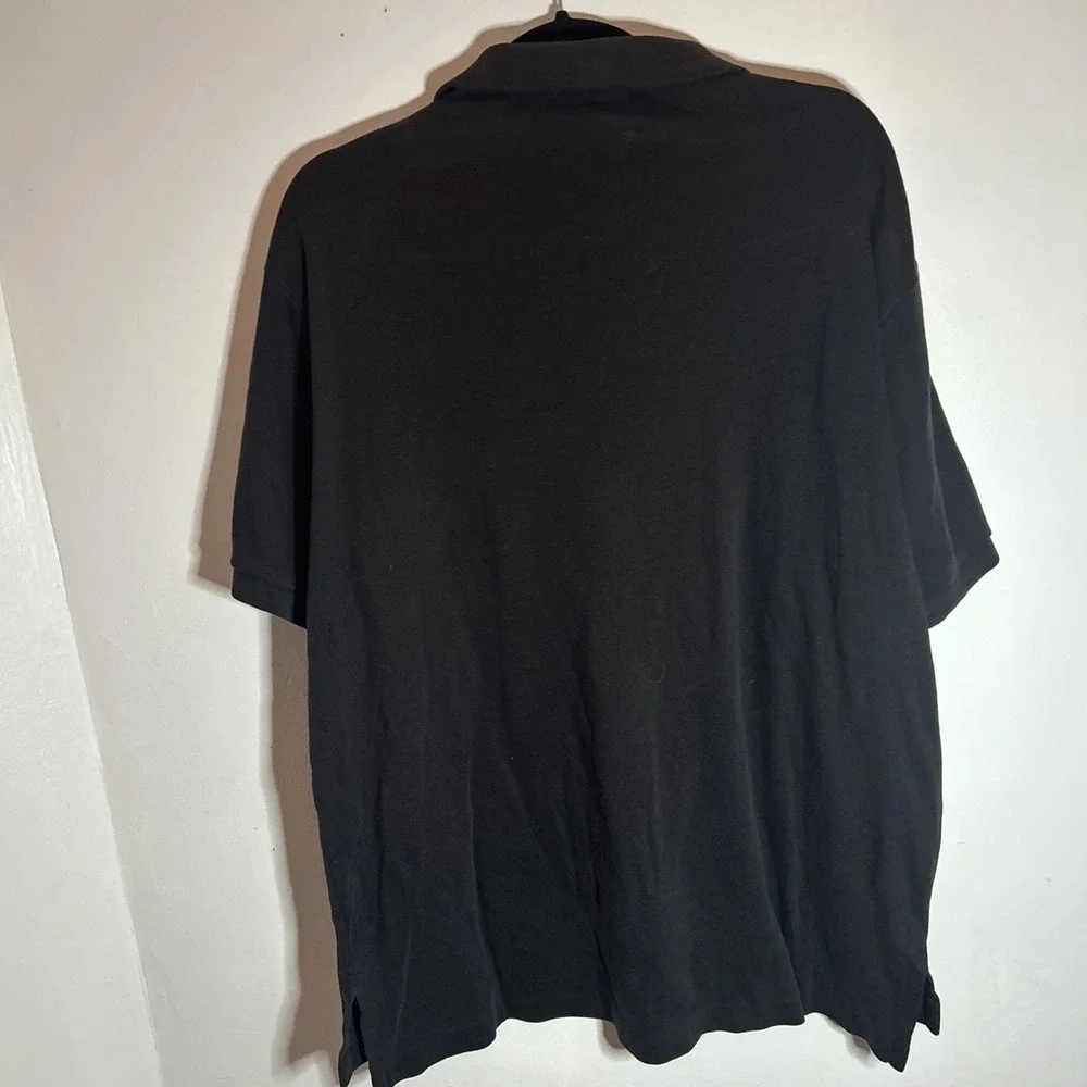 Ralph Lauren Polo Shirt Mens Large Black Solid Pony Short Sleeve Polo‎ Golf